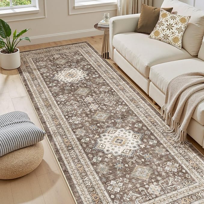 Vintage Hallway Runner Rug 3x8: Large Soft Washable Entryway - Image 5