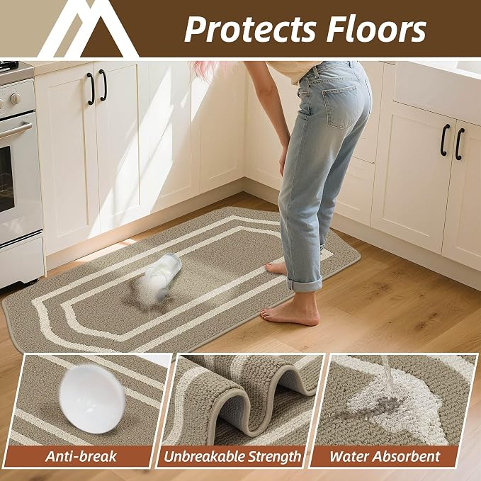 COSY HOMEER Kitchen Rugs and Mats 24"x59" Non Slip Kitchen Mats - Image 3