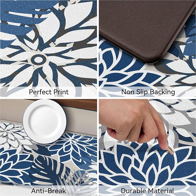 Arenarug Kitchen Mats for Floor 2PCS Cushioned Anti Fatigue Kitchen Mats - Image 6