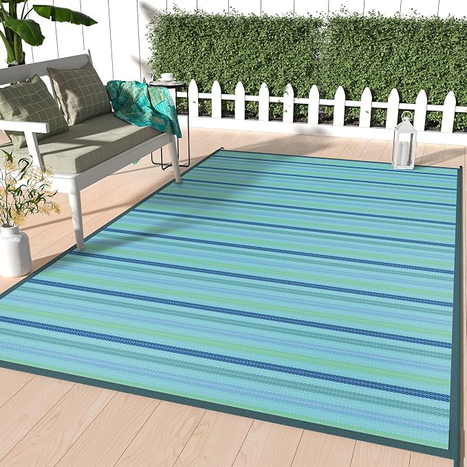 GENIMO Outdoor Rug for Patio Clearance, Lightweight Waterproof RV Camping Mat by GENIMO