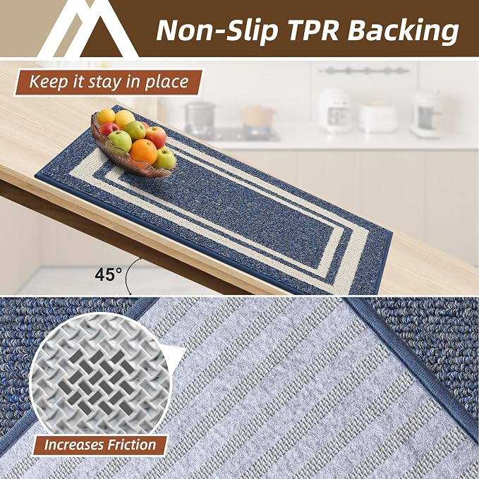 COSY HOMEER Kitchen Rugs Non-Slip 24x35/24x60 Inch Thick Polypropylene Standing - Image 3