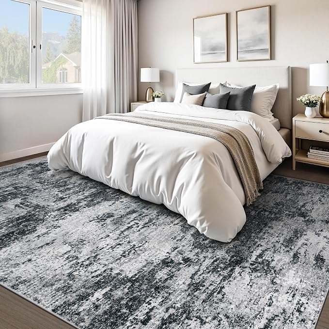 pmtsns Area Rugs 9x12 for Living Room: Washable Rug Modern Abstract Neutral - Image 2