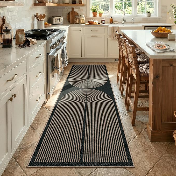 Lahome Enfys Modern Rainbow Kitchen Runner Rug, 2x8 Easy Jute Rug Runners - Image 7