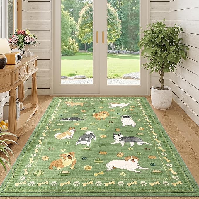 DUKINO 4x6 Area Rug, Non Slip Washable Rug - Image 6