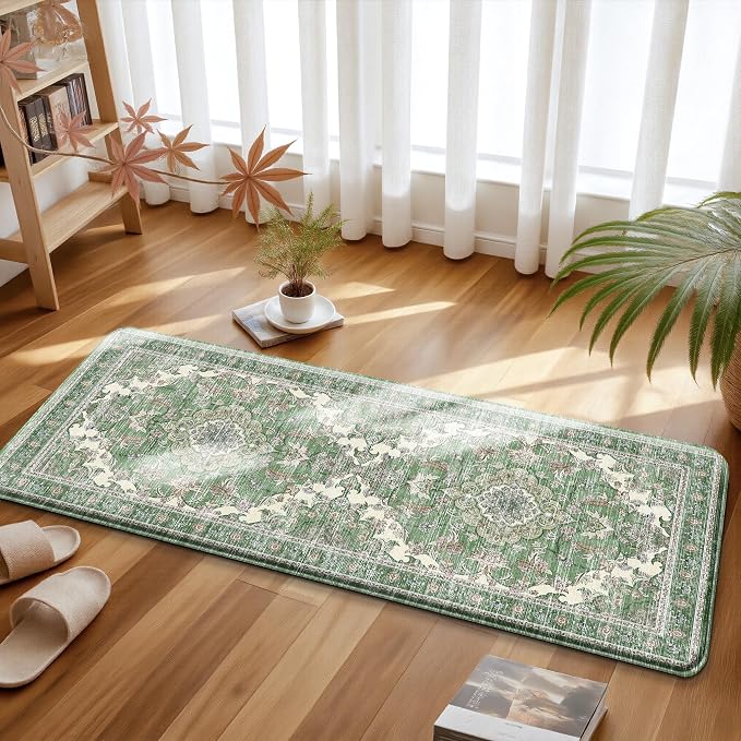 Boho Kitchen Mats for Floor 2 Piece Set Anti Fatigue Cushioned PVC Kitchen Rugs - Image 7