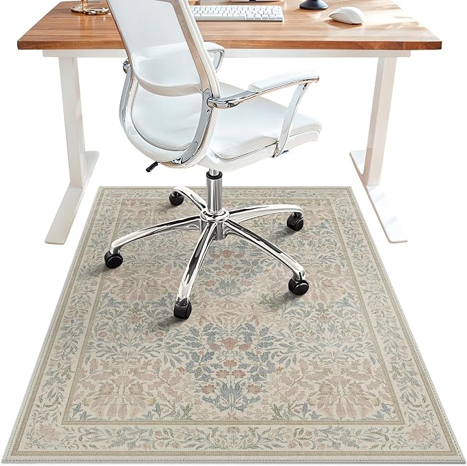 36"x60" Office Chair Mat for Hardwood Tile Floor, Under Desk Carpet Protector by BESBLEE