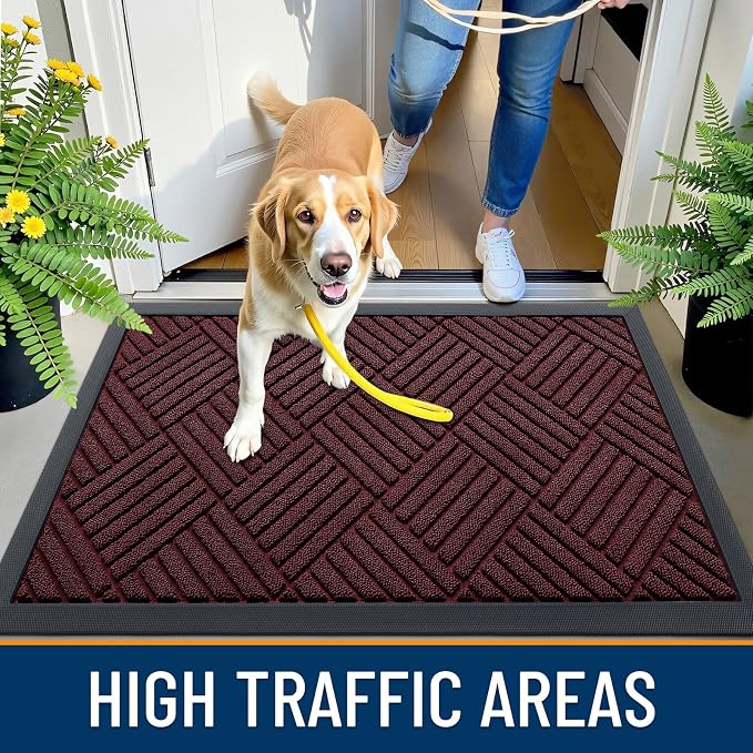 OLANLY Front Door Mat Outside Entrance 29.5x17, Heavy Duty Sturdy Natural - Image 6