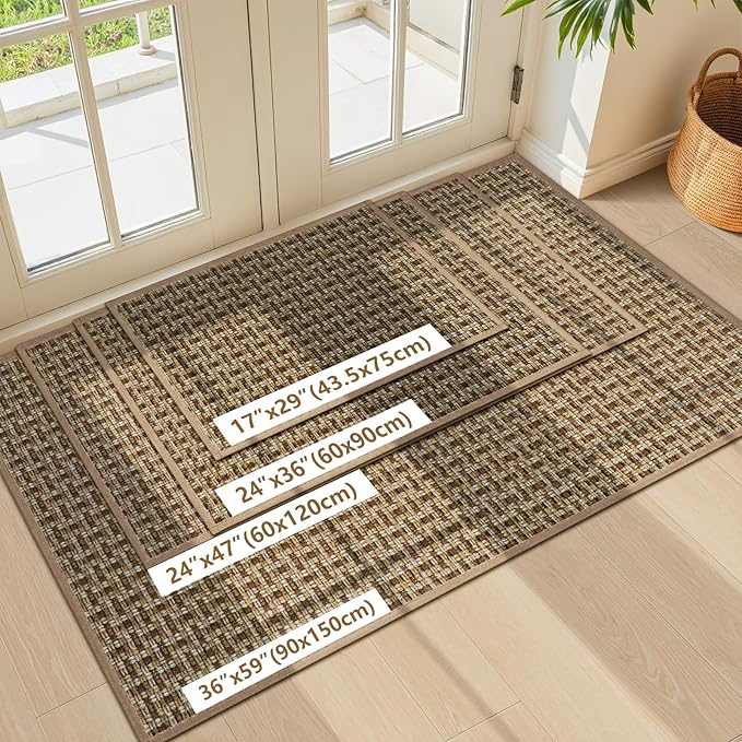 LEKEEPGO Door Mat Indoor Entrance 36"x59", Absorbent Indoor Door Mat Large - Image 7