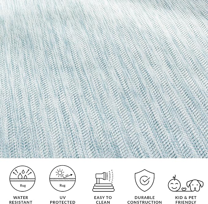 SAFAVIEH Outdoor Square Rug 4' - Image 5