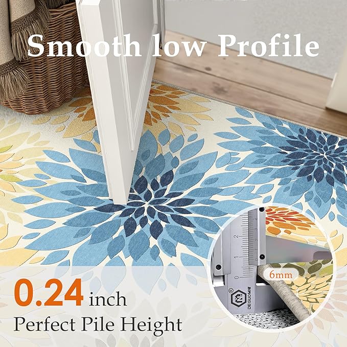 8x10 Indoor Outdoor Area Rug Washable Patio Rug Colorful Non Slip Non Shedding - Image 5