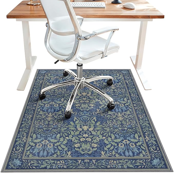 48"x60" Office Chair Mat for Hardwood Tile Floor, Under Desk Carpet Protector by BESBLEE