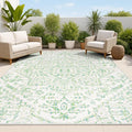 JONATHAN Y Boho Medallion Indoor Outdoor Area Rug 3X5 Green/Cream, Estrella by JONATHANY