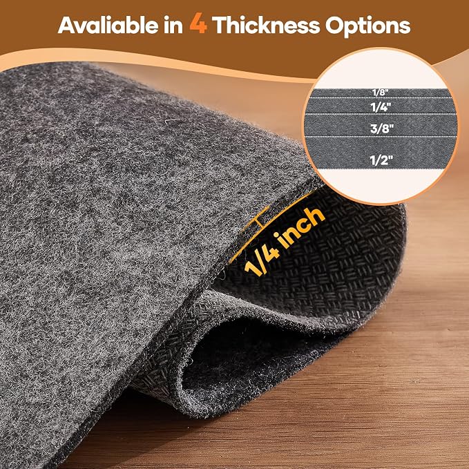 Veken Non Slip Cushioned Runner Rug Pad Gripper 2 x 7 Ft, Felt and Silicone - Image 4