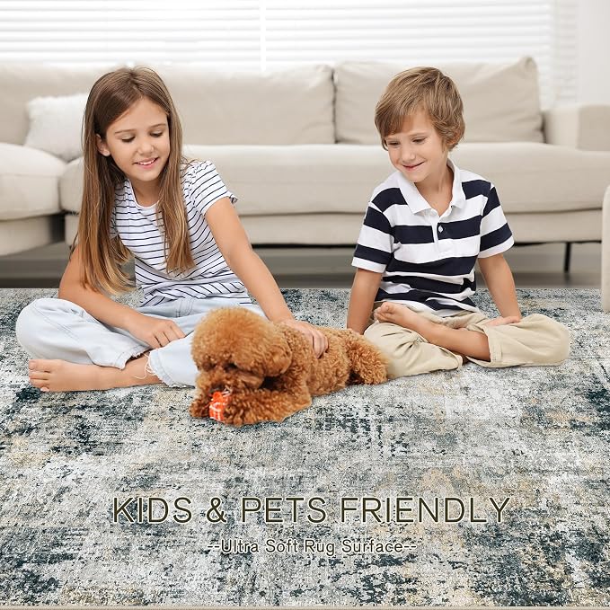 10x14 Area Rugs Living Room Rugs: Large Washable Rug - Image 7