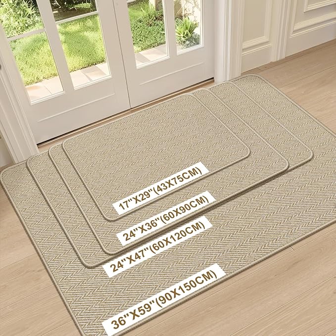 Ultra Thin Door Mat Indoor Entrance 17"x29", Low-Profile Indoor Door Mat - Image 2
