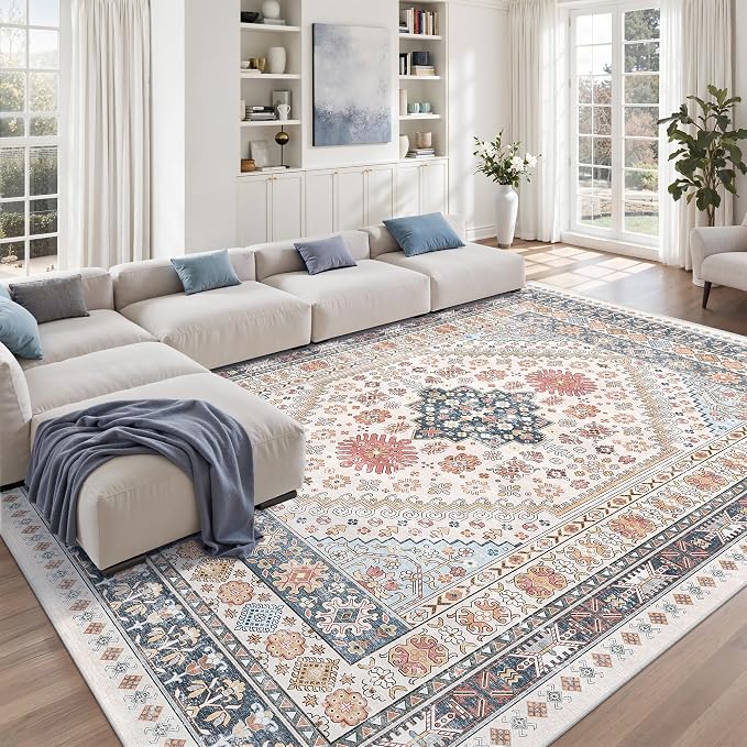 zesthome 9x12 Area Rugs for Living Room, Non-Slip Backing Washable Rugs - Image 4