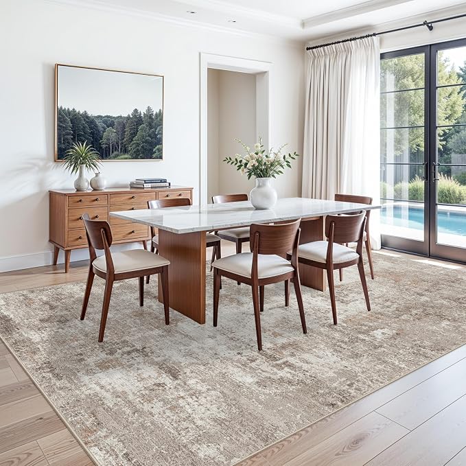 Washable 7x10 Area Rug for Living Room– Soft Non-Slip Carpet for Bedroom Dining - Image 4