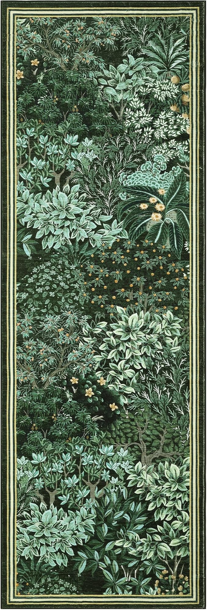 GarveeHome Forest Runner Rug, Botanical Low Pile Non Slip Stain Resistance - Image 4