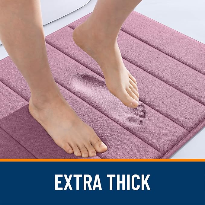 OLANLY Memory Foam Long Bathroom Rugs Runner 44x20, Super Soft Absorbent Bath - Image 6
