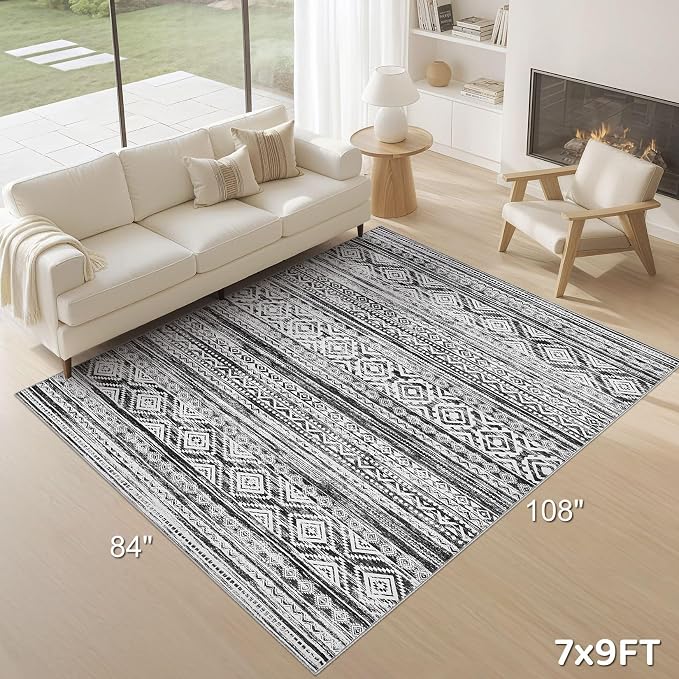 cotiled 7x9 Area Rugs Living Room Rug: Washable Boho Rugs - Image 9