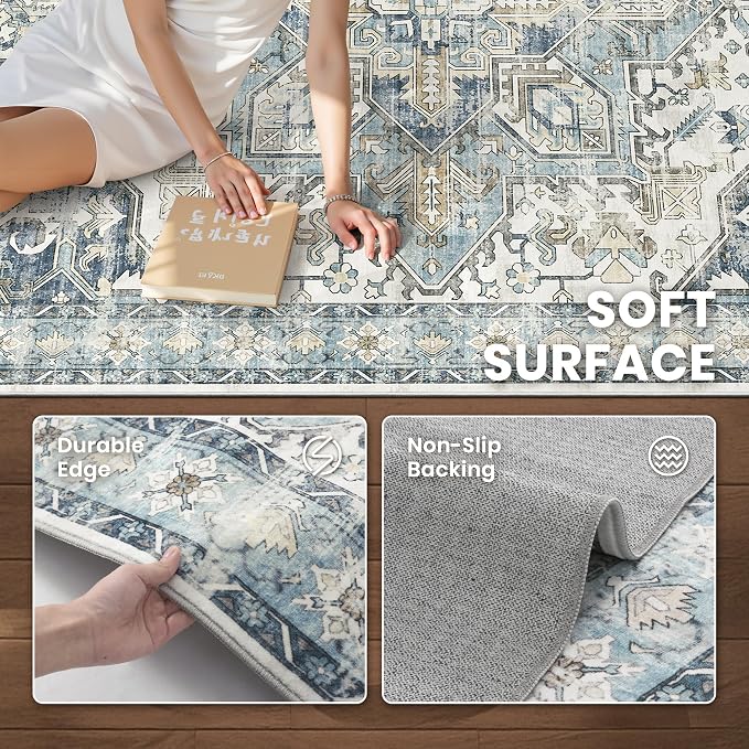 zesthome 5x7 Washable Rug-Stain Resistant Area Rugs - Image 6