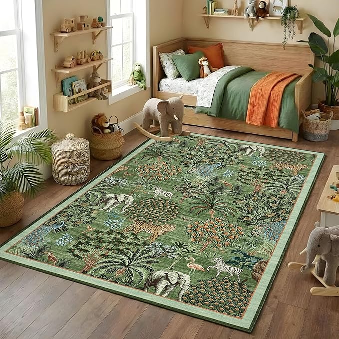 GarveeHome Jungle 8x10 Area Rug Washable Rugs - Image 3