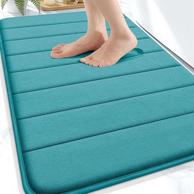 OLANLY Memory Foam Bath Mat 34x21, Super Soft Absorbent Bathroom Rugs, Quick Dry by OLANLY