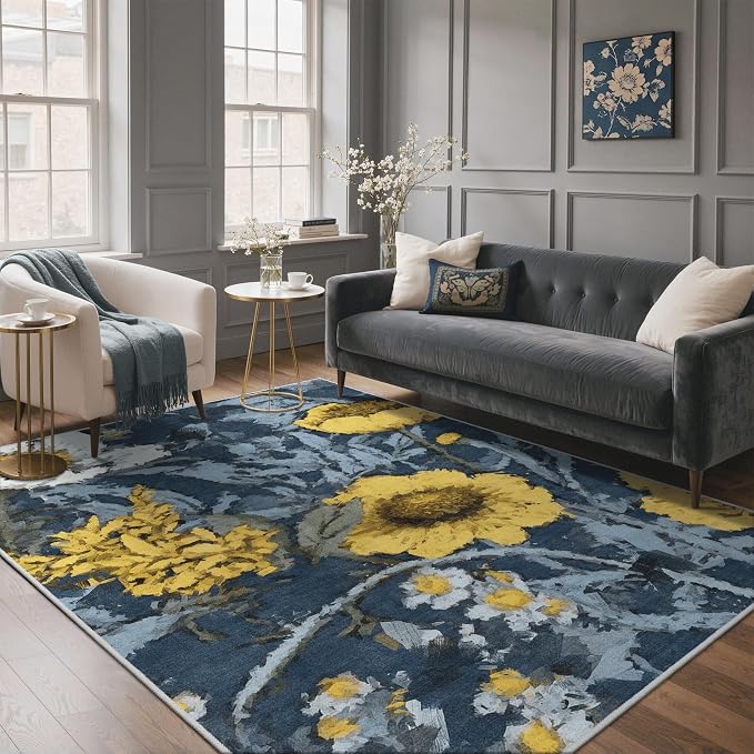 GENIMO Indoor Outdoor Area Rug 6'x9', Machine Washable Rugs - Image 4