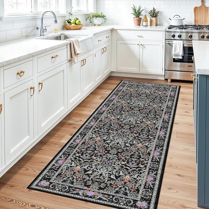 3x10 Botanical Hallway Runner Rug - Image 3