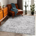 CHAMPLANT Area Rug 5'x7' Washable Rug Vintage Traditional Floor Cover Thin by CHAMPLANT