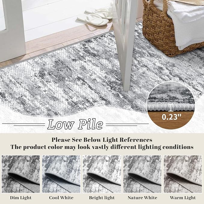 Runners for Hallways Ultra Non-Slip 2x10 Long Runner Rugs Washable Abstract - Image 5