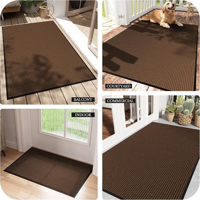Front Door Mat 3' x 5', Dirt Trapper Dog Door Mat - Image 8