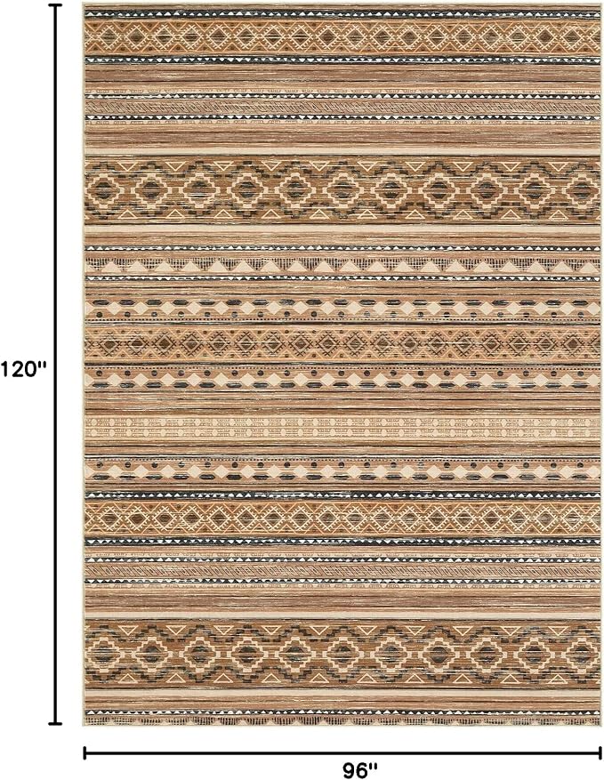 cotiled 8x10 Area Rugs Living Room Rug: Washable Boho Rugs - Image 2