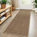 Faux Jute Hallway Runner Rug 2'x6', Washable & Non-Slip, Taupe | 0.27" Low Pile by Unknown