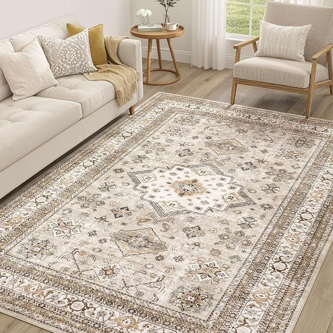 Vintage Living Room Area Rug 5x7 by COTILED