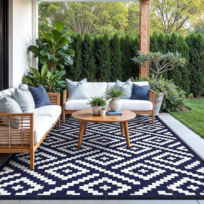 GENIMO 5'x8' Outdoor Rug Waterproof, Reversible Mats, Area Rug, Plastic Outside - Image 7