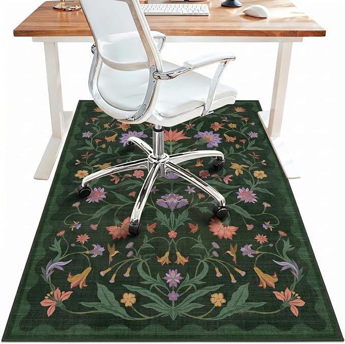 48"x60" Office Chair Mat for Hardwood Tile Floor, Under Desk Carpet Protector by BESBLEE