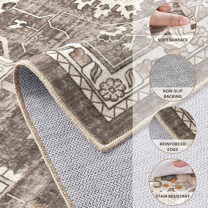 Washable 6x9 Area Rug for Living Room - Image 3