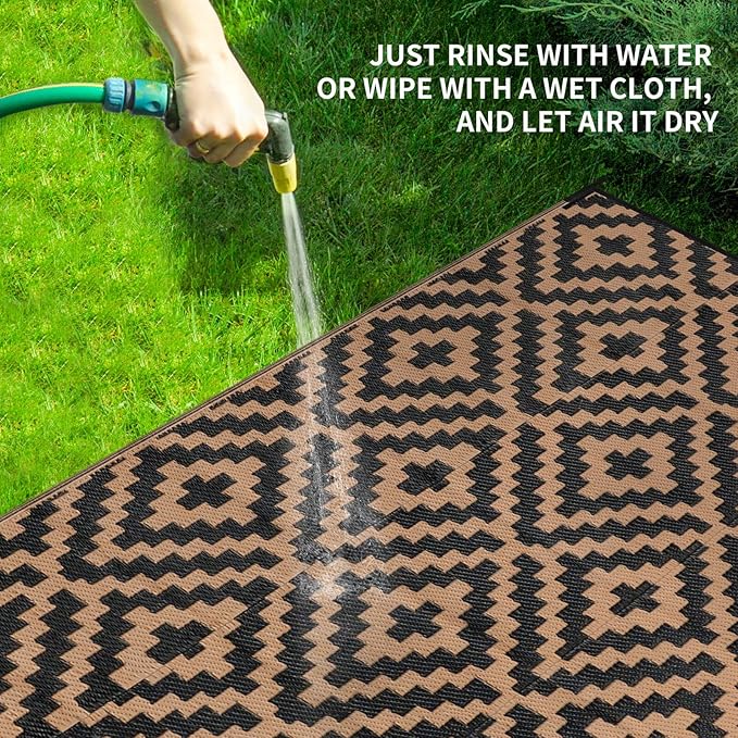 Outdoor Patio Plastic Straw Rug - Image 4