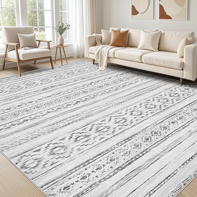 cotiled 10x12 Area Rugs Living Room Rug: Washable Boho Rugs by COTILED