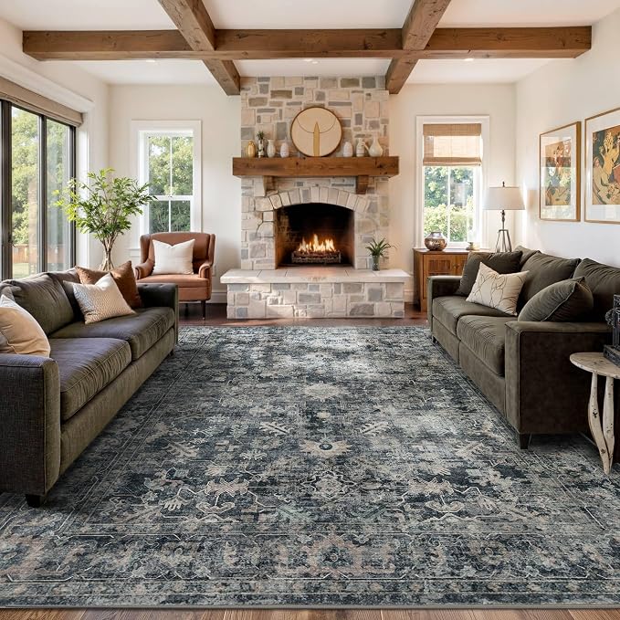Rugxara 9x12 Area Rugs for Living Room Bedroom, Large Washable Rug, Non Slip & - Image 4