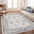 CHAMPLANT 10x14 Washable Area Rug Medallion Distressed Design Boho Medallion by CHAMPLANT