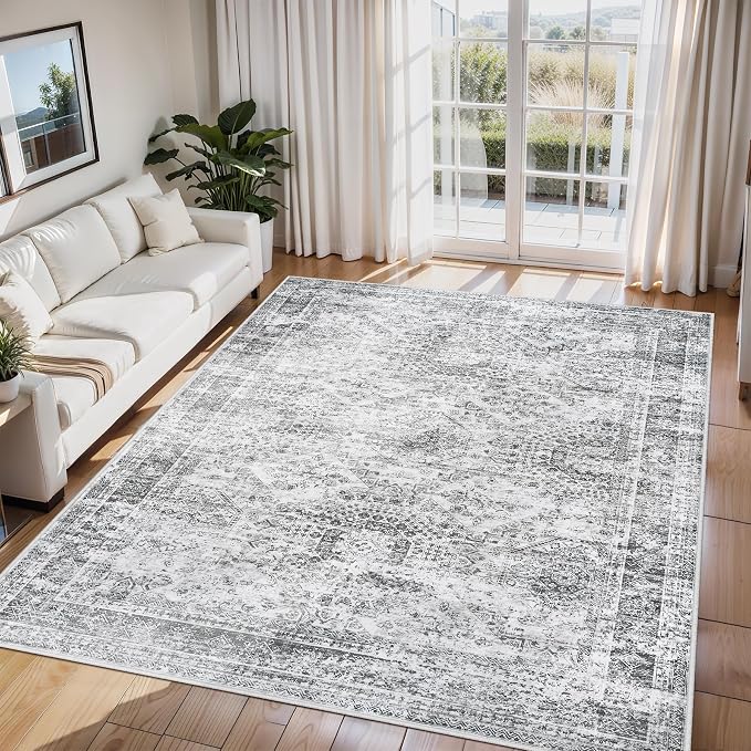 5x7 Area Rugs for Living Room Rug Washable: Abstract Rug for Dining Room - Image 9