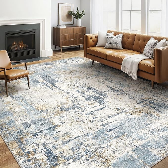 6x8 Area Rug Living Room: Washable Large Abstract Modern Soft Rugs Stain by LOONGRUG