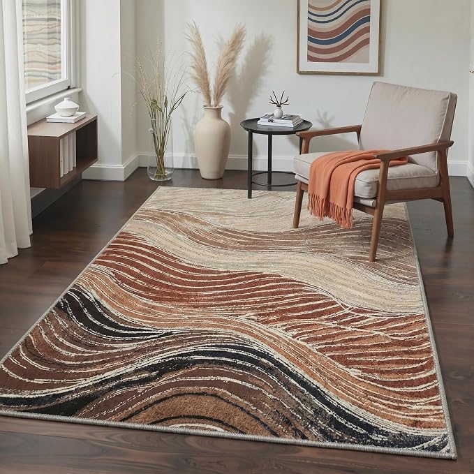 BEIMO Area Rugs 9x12 for Living Room Bedroom, Modern Abstract Machine Washable by BEIMO