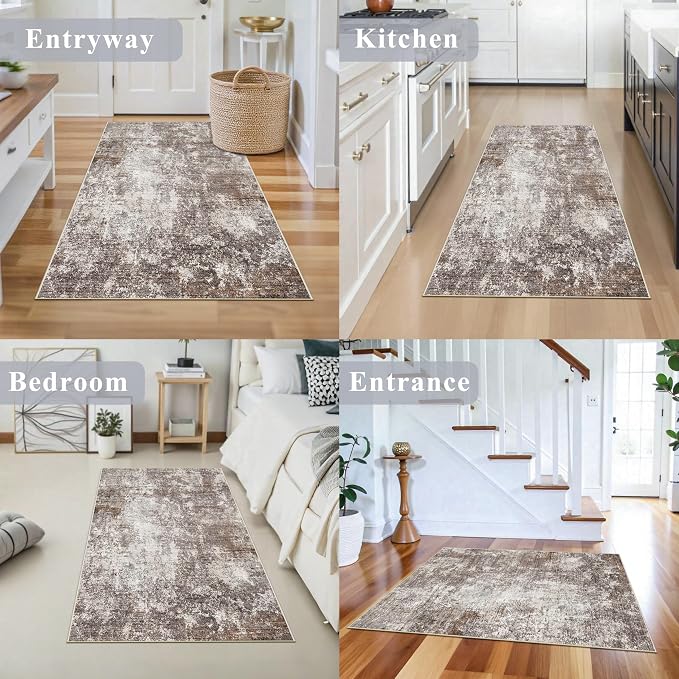 3x4 Washable Entryway Rug Non-Slip Modern Abstract Small Area Rug - Image 5