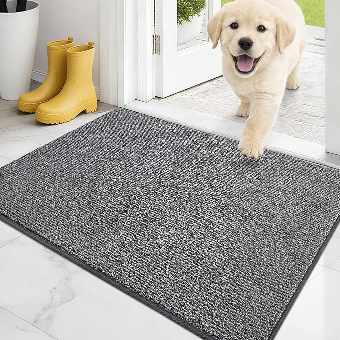 PURRUGS Dirt Trapping Door Mat 20" x 31.5", Non-Slip Machine Washable Entry Rug by PURRUGS