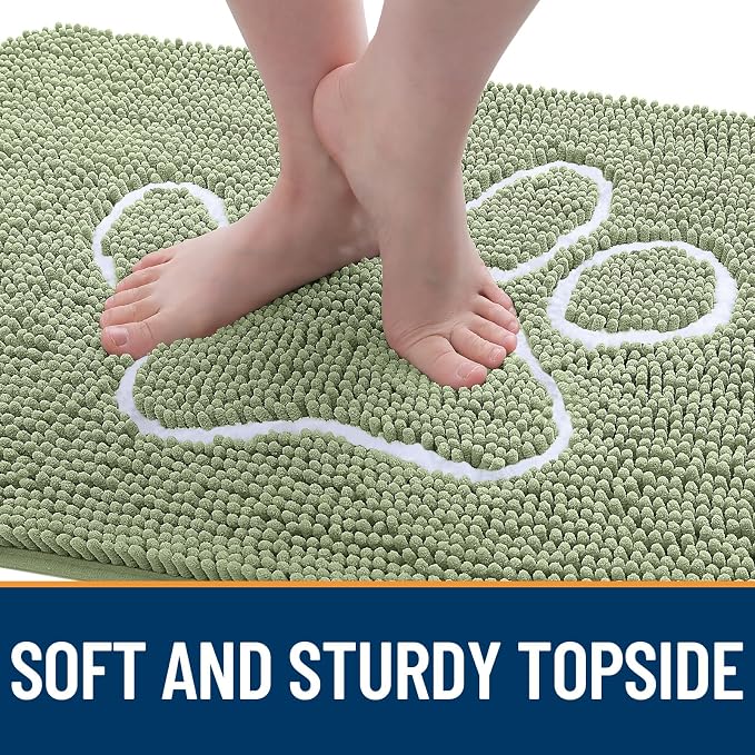 OLANLY Dog Door Mat for Muddy Paws 40x32, Paw Print Design, Absorbs Moisture - Image 4