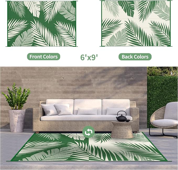 GENIMO Outdoor Rug 6' x 9' Waterproof - Image 2