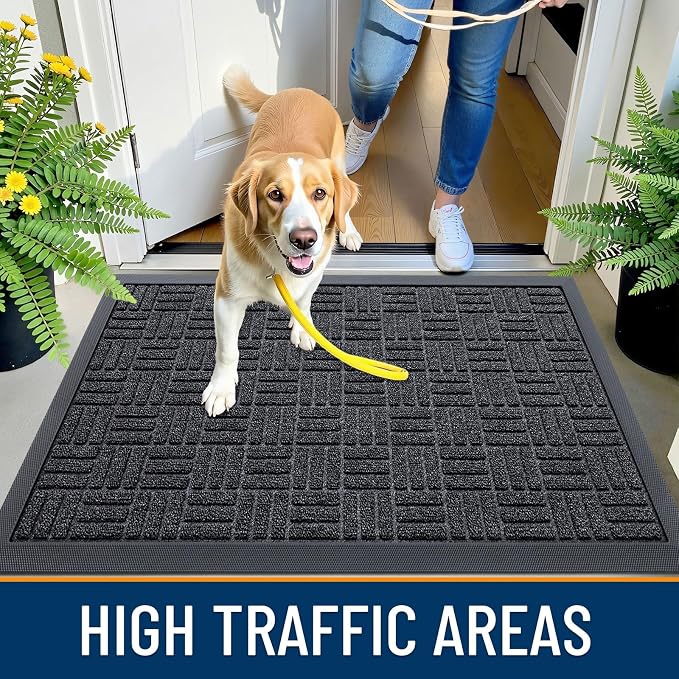 OLANLY Front Door Mat Outside Entrance 71x23, Heavy Duty Sturdy Natural Rubber - Image 5